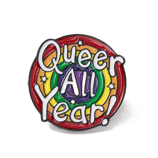 

PandaHall Word Queer All Year Enamel Pin, Electrophoresis Black Plated Alloy Badge for Backpack Clohtes, Word, 27.5x27.5x1.5mm Alloy+Enamel...
