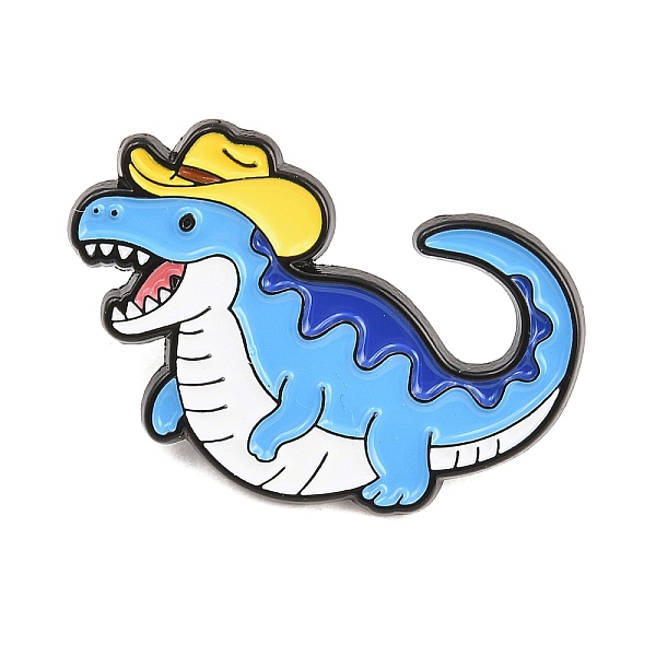 カウボーイ恐竜合金エナメルピン