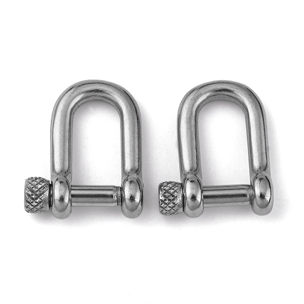 

PandaHall 304 Stainless Steel D-Ring Anchor Shackle Clasps, Stainless Steel Color, 26x20x7.5mm 304 Stainless Steel