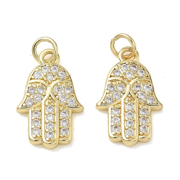 Pendentifs religieux en laiton plaqué micro-pavé de zircone cubique transparente