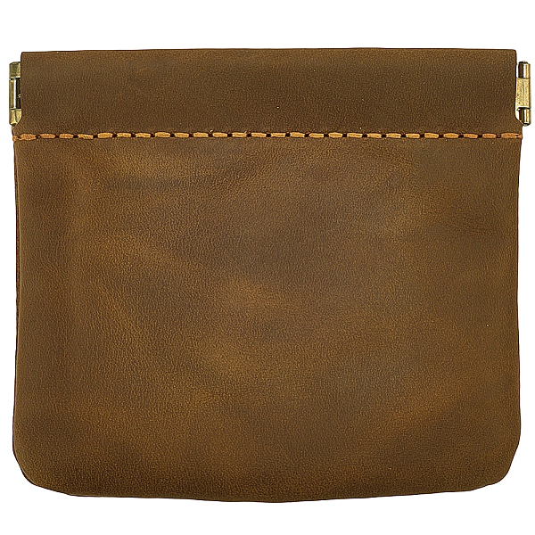 Vintage Leather Spring Snap Coin Pouches