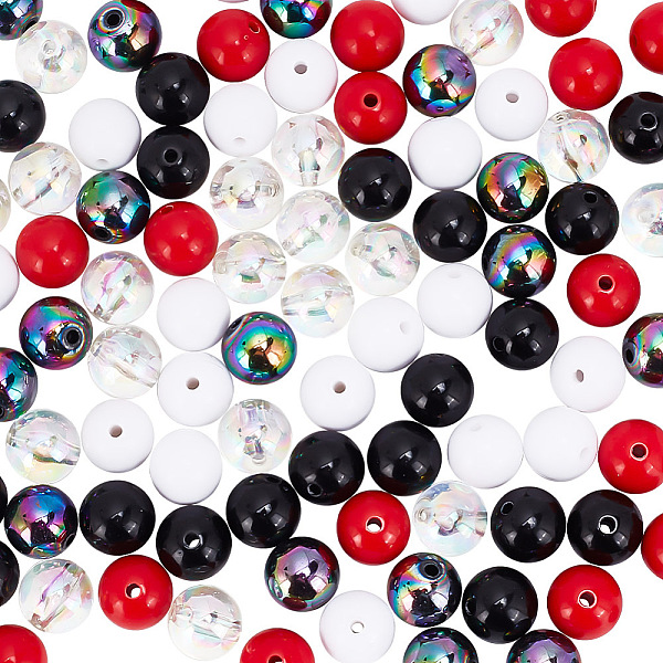 

PandaHall ARRICRAFT 100Pcs 5 Style Transparent & Opaque Acrylic Beads, Round, Mixed Color, 16x15mm, Hole: 2.8mm, 20pcs/style Acrylic Round..., Multicolor