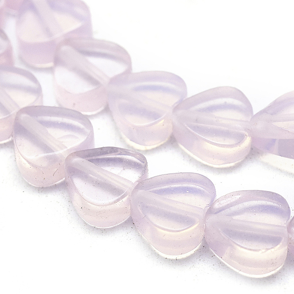 

PandaHall Opalite Beads Strands, Heart, 8x8.5x3.5mm, Hole: 0.8mm, about 49pcs/strand, 15.55 inch(39.5cm) Opalite Heart