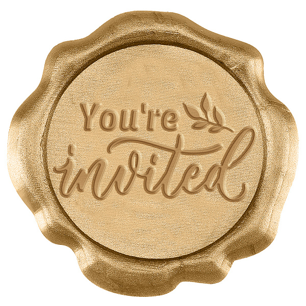 

PandaHall CHGCRAFT 50Pcs Adhesive Wax Seal Stickers, Envelope Seal Decoration, For Craft Scrapbook DIY Gift, Goldenrod, Word, 30mm Wax Word..., Gold