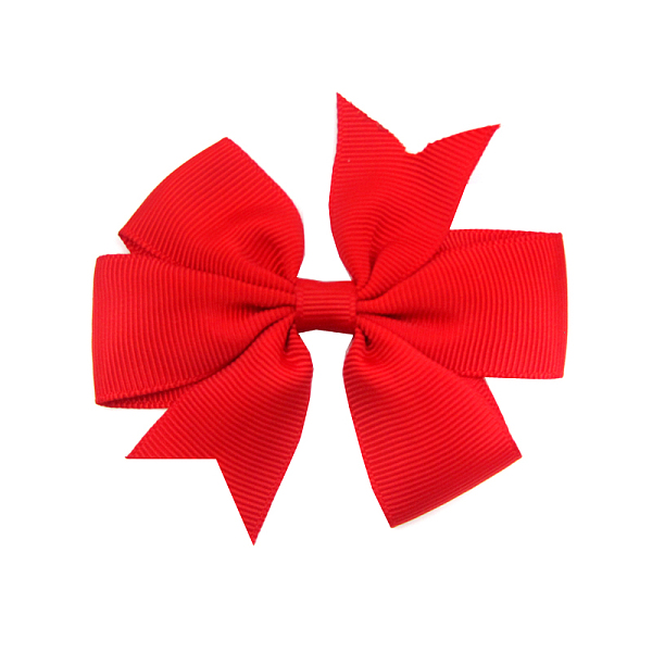 

PandaHall Grosgrain Bowknot Alligator Hair Clips, with Iron Alligator Clips, Platinum, Red, 80mm Cloth Red