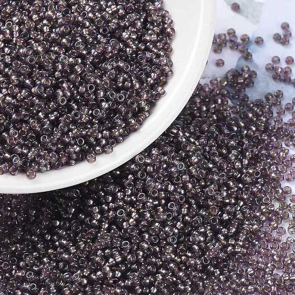 

PandaHall MIYUKI Round Rocailles Beads, Japanese Seed Beads, (RR3547), 15/0, 1.5mm, Hole: 0.7mm, about 27777pcs/50g Glass Purple