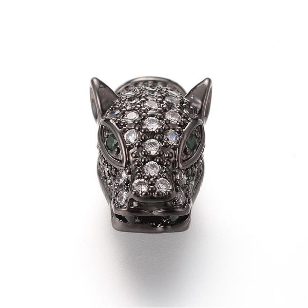 

PandaHall Brass Micro Pave Cubic Zirconia Beads, Animal, Gunmetal, 16.8x7.8mm Brass+Cubic Zirconia Other Animal