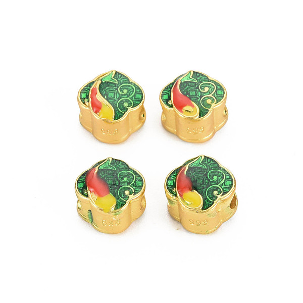 

PandaHall Rack Plating Alloy Enamel European Beads, Large Hole Beads, Long-Lasting Plated, Matte Style, Cadmium Free & Nickel Free & Lead...