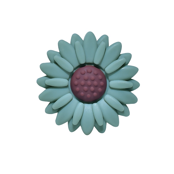

PandaHall Food Grade Eco-Friendly Silicone Focal Beads, Chewing Beads For Teethers, DIY Nursing Necklaces Making, Daisy, Cadet Blue, 20x20mm...