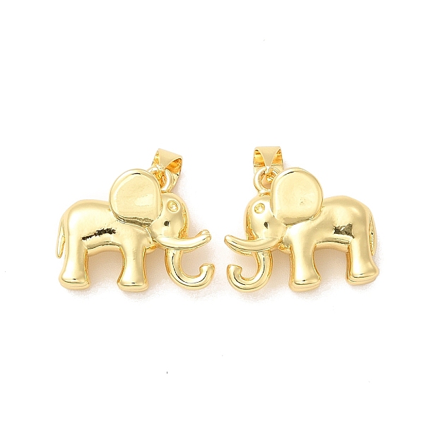 

PandaHall Rack Plating Brass Pendants, with Jump Rings, Long-Lasting Plated, Cadmium Free & Lead Free, Elephant, Real 18K Gold Plated...