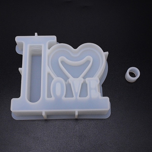 

PandaHall Silicone Mold for Vase, Resin Casting Molds, Epoxy Resin Craft Making, Word & Heart, Valentine's Day Theme, White, 133x147x35mm...