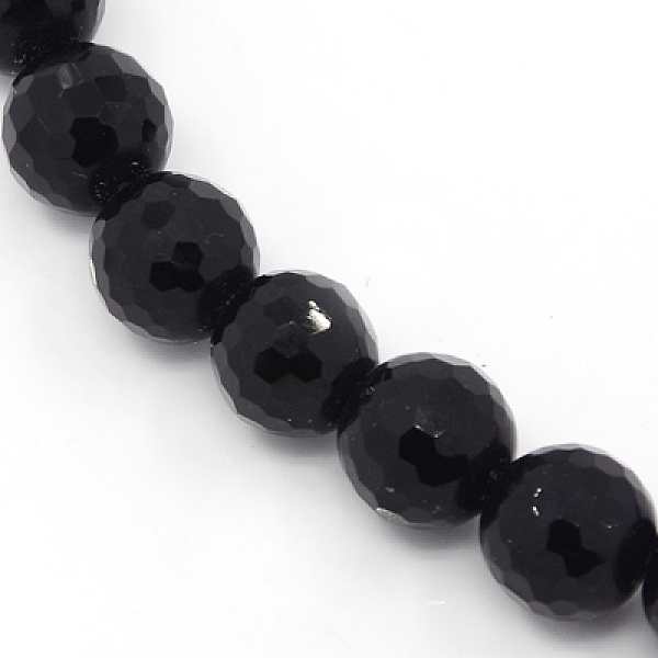 

PandaHall Synthetic Black Stone Beads Strands, Dyed, Faceted(128 Facets) Round, Black, about 10mm in diameter, hole: 1mm, about 38...