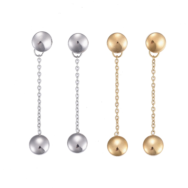 

PandaHall 304 Stainless Steel Chain Tassel Earrings, with Ear Nuts, Flat Round, Mixed Color, 47mm, Pin: 0.7mm, Flat Round: 8x4mm 304...