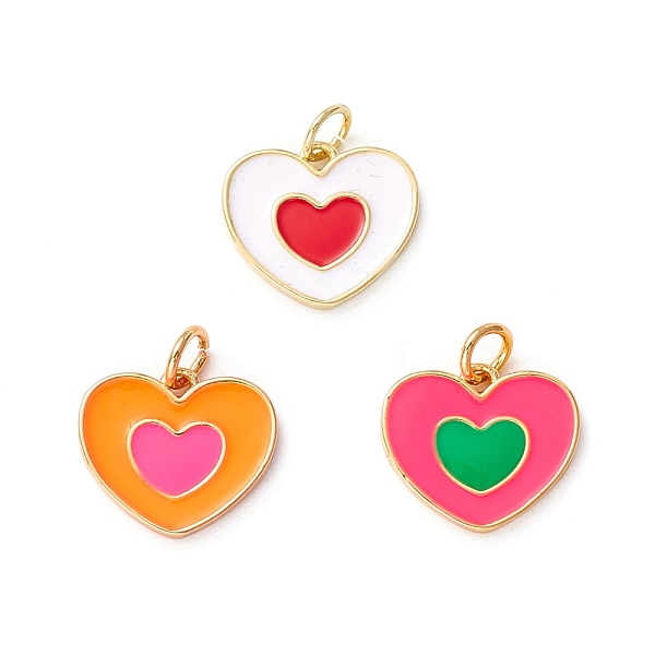 

PandaHall Brass Enamel Charms, with Jump Ring, Long-Lasting Plated, Real 18K Gold Plated, Lead Free & Cadmium Free & Nickel Free, Heart..., Multicolor