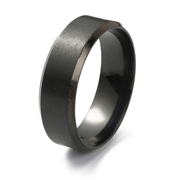 

PandaHall 201 Stainless Steel Plain Band Ring for Men Women, Matte Gunmetal Color, Size 12, Inner Diameter: 22.36mm 201 Stainless Steel