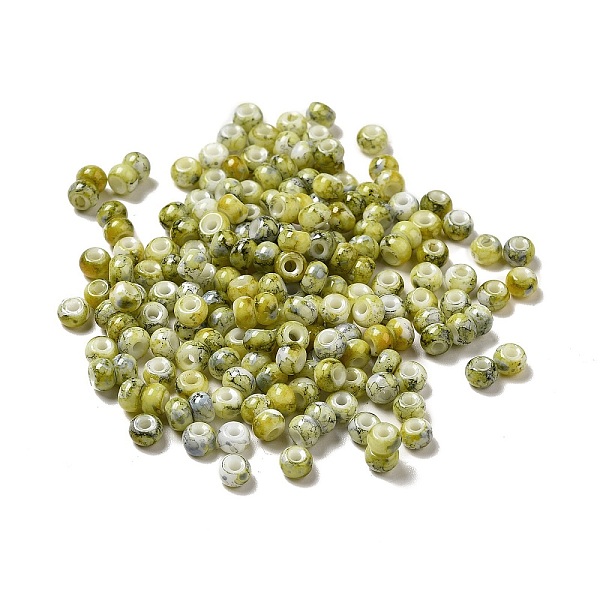 

PandaHall 6/0 Opaque Glass Seed Beads, Round Hole, Rondelle, Light Khaki, 4~4.5x3~4mm, Hole: 0.8~1.5mm Glass Rondelle