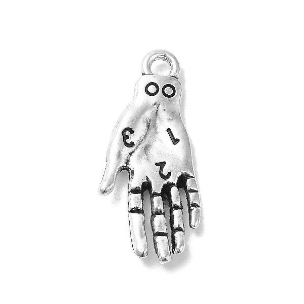 

PandaHall Tibetan Style Alloy Pendants, Palm, 29.5x13x3mm, Hole: 2mm Alloy Palm