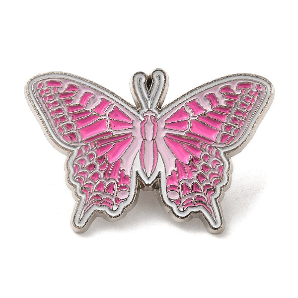 

PandaHall Pink Series Enamel Pins, Platinum Tone Alloy Brooches for Clothes Backpack Women, Butterfly, 23.5x35.5x1.5mm Alloy+Enamel...