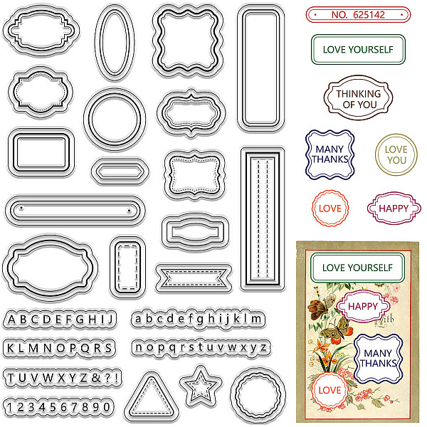 

PandaHall Custom PVC Plastic Clear Stamps, for DIY Scrapbooking, Photo Album Decorative, Cards Making, Stamp Sheets, Film Frame, Mixed...