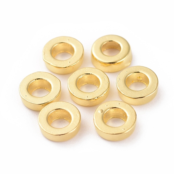 

PandaHall Tibetan Style Alloy Beads, Cadmium Free & Nickel Free & Lead Free, Donut, Golden, 6x2mm, Hole: 2.5mm Alloy Donut