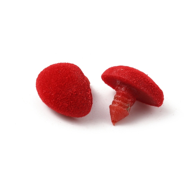 

PandaHall Plastic Safety Noses, Flocky Craft Nose, for DIY Doll Toys Puppet Plush Animal Making, Red, 13.5x18x17mm, 100pcs/bag Plastic...