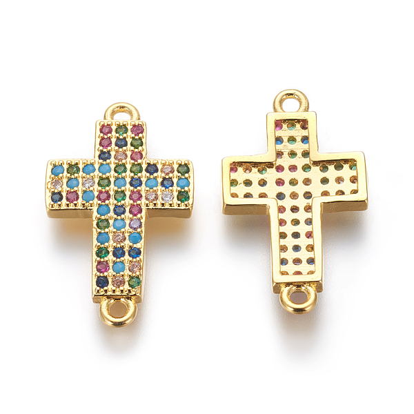 

PandaHall Brass Micro Pave Cubic Zirconia Links, Lead Free & Cadmium Free, Cross, Golden, 20.5x12x2.5mm, Hole: 1mm Brass+Cubic Zirconia...
