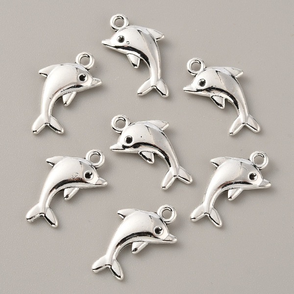 

PandaHall Tibetan Style Alloy Pendants, Dolphin Charms, Antique Silver, 23x13.5x3.5mm, Hole: 1.8mm Alloy Dolphin
