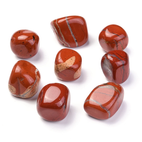 

PandaHall Natural Red Jasper Beads, Healing Stones, for Energy Balancing Meditation Therapy, No Hole, Nuggets, Tumbled Stone, Vase Filler...