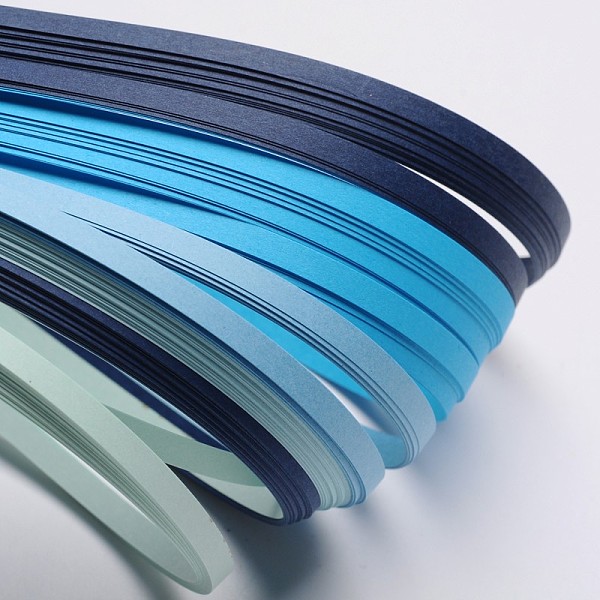 

PandaHall 6 Colors Quilling Paper Strips, Blue, 530x5mm, about 120strips/bag, 20strips/color Paper Blue