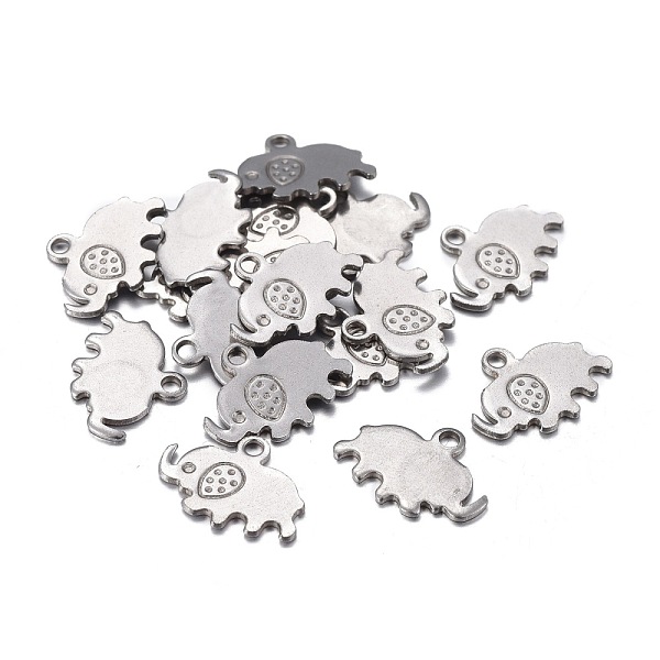 

PandaHall 201 Stainless Steel Charms, Laser Cut, Elephant, Stainless Steel Color, 8.7x12x0.7mm, Hole: 1.2mm 201 Stainless Steel Elephant