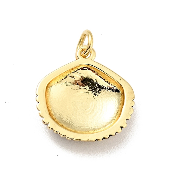 

PandaHall Brass Enamel Charms, Cadmium Free & Lead Free, with Jump Rings, Shell, Long-Lasting Plated, Real 18K Gold Plated, 15.5x15x3.5mm..., Black