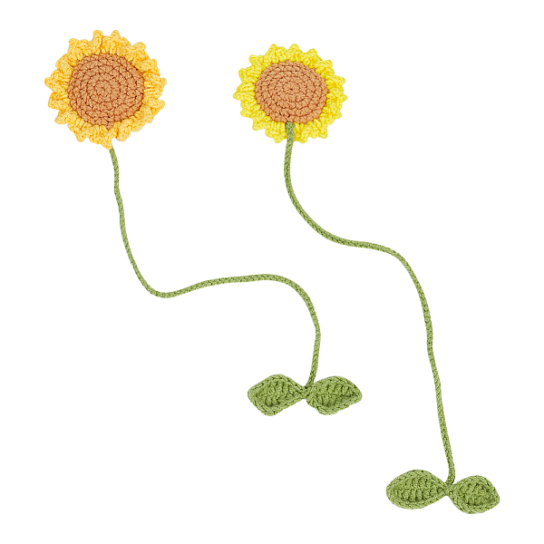 Gorgecraft 2pcs 2 Farben Baumwolle Gestrickte Sonnenblume