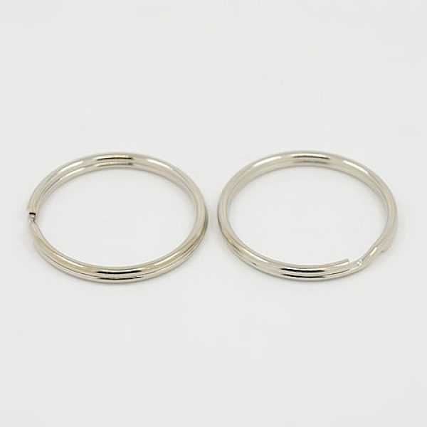 

PandaHall Iron Split Key Rings, Platinum, 35x2mm Iron Ring