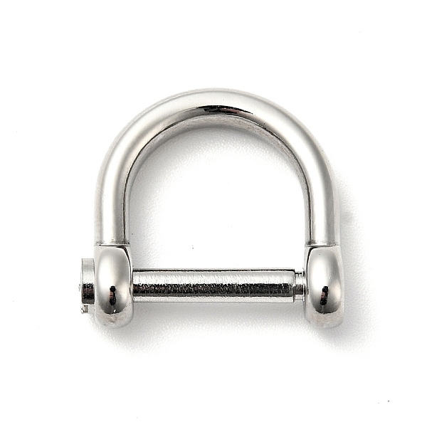 

PandaHall 304 Stainless Steel D-Ring Anchor Shackle Clasps, Stainless Steel Color, 18x18.5x6mm 304 Stainless Steel
