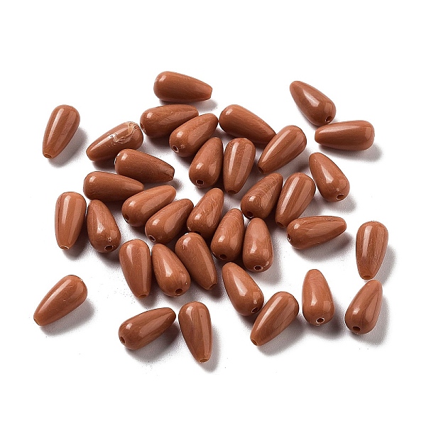 

PandaHall Opaque Acrylic Beads, Two Tone, Teardrop, Chocolate, 11.5x6mm, Hole: 1.4mm Acrylic Teardrop Brown