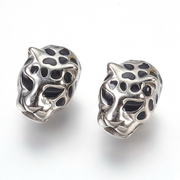 

PandaHall 304 Stainless Steel Beads, Leopard, Antique Silver, 11x14x11mm, Hole: 2.8mm 304 Stainless Steel Leopard