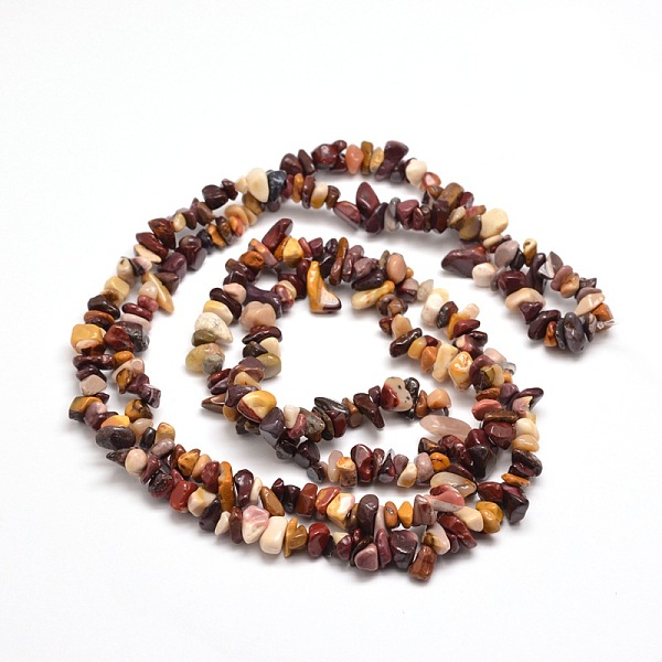 Natural Mookaite Chip Bead Strands