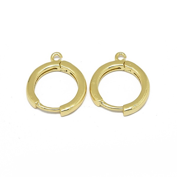 

PandaHall Alloy Huggie Hoop Earring Findings, Long-Lasting Plated, Circle Ring, Golden, 16.5x13.5x2mm, Hole: 1.2mm, Pin: 0.8mm Alloy