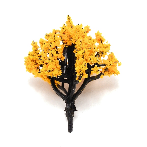 

PandaHall Plastic Model Ornament, Tree, for Desk Home Decoration, Gold, 40~42x30~37mm Plastic Tree Gold
