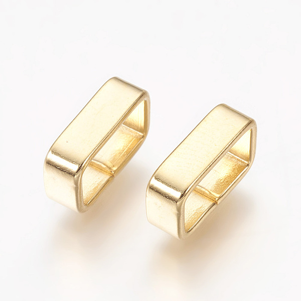 

PandaHall 304 Stainless Steel Slide Charms, Rectangle, Golden, 4x12.5x7.5mm, Hole: 5.5x10.5mm 304 Stainless Steel Rectangle