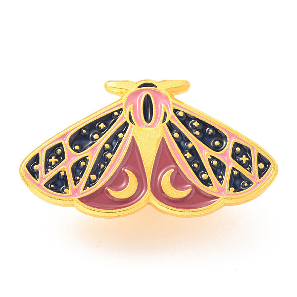 

PandaHall Alloy Enamel Brooches, Enamel Pin, with Butterfly Clutches, Butterfly, Golden, Black, 15.5x27.5x9.5mm Alloy+Enamel Black