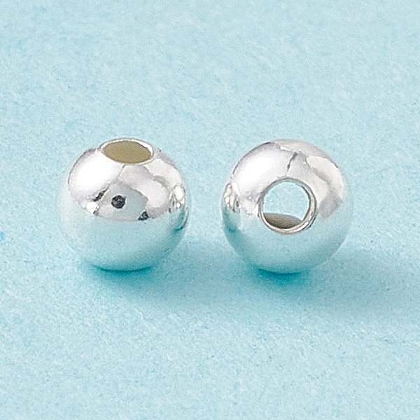 

PandaHall 925 Sterling Silver Beads, Seamless Round, Silver, 3mm, Hole: 1~1.2mm, about 400pcs/20g Sterling Silver Round