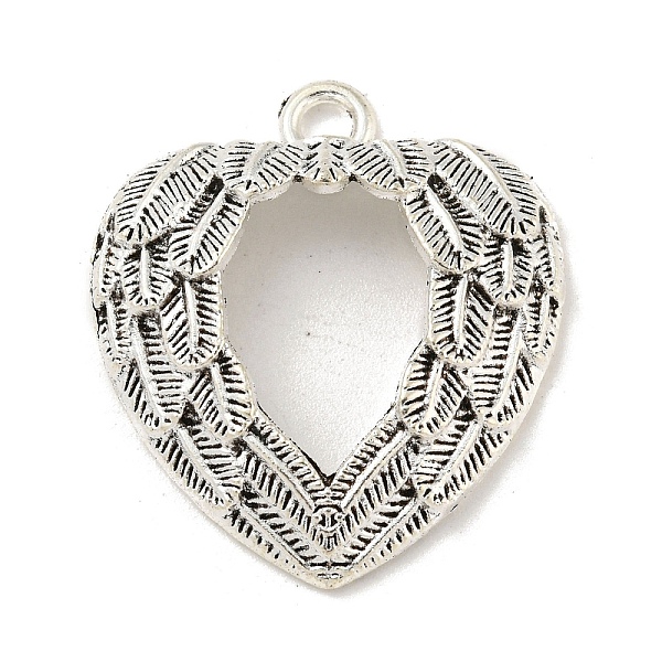

PandaHall Tibetan Style Alloy Pendants, Heart Charms, Nickel, Antique Silver, 29.5x26x5.5mm, Hole: 2.5mm Alloy Heart