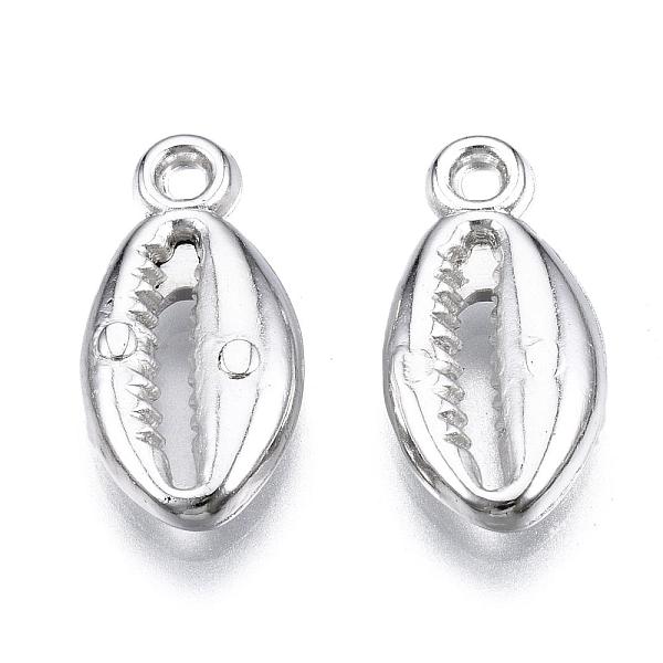 

PandaHall CCB Plastic Pendants, Shell, Platinum, 17x8mm Plastic Shell Shape