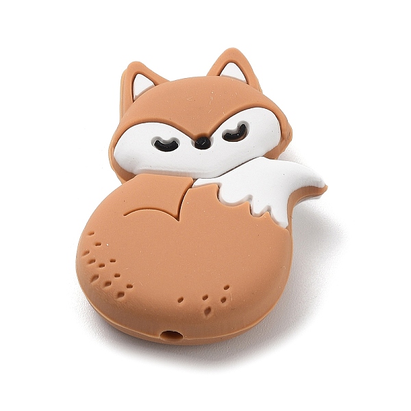 

PandaHall Fox Food Grade Silicone Focal Beads, Chewing Beads For Teethers, DIY Nursing Necklaces Making, Sandy Brown, 34x24.5x9mm, Hole: 2mm...