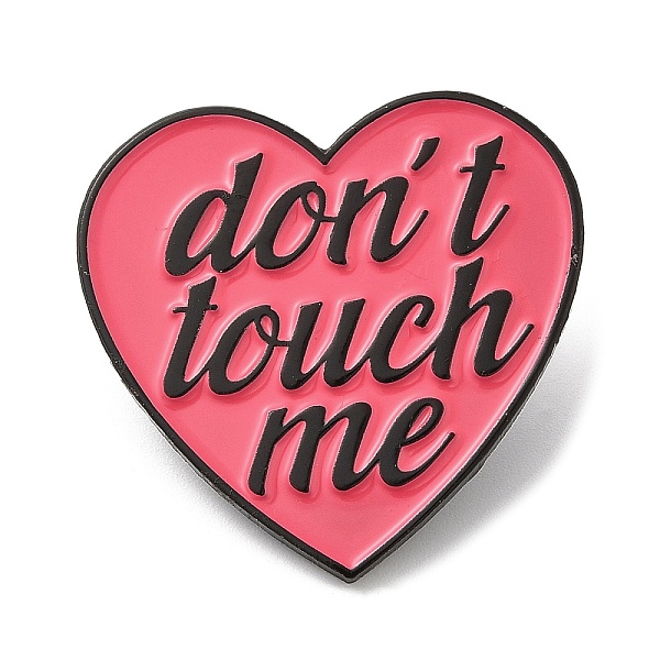 

PandaHall Word Don't Touch Me Enamel Pin, Electrophoresis Black Zinc Alloy Brooch for Backpack Clothes, Cerise, 29.8x30x1.7mm Alloy+Enamel..., Red
