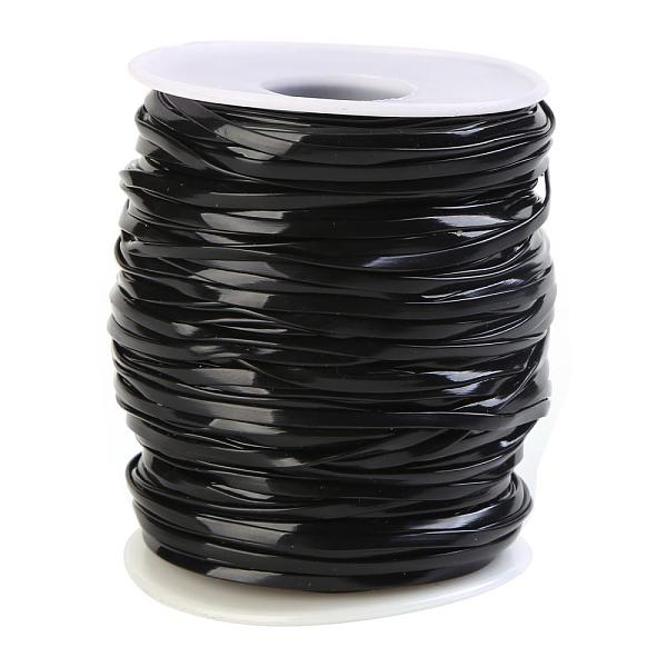 

PandaHall Flat PVC Cords, for Jewelry Making, Black, 2.3mm, , about 50 yards/roll PVC Black