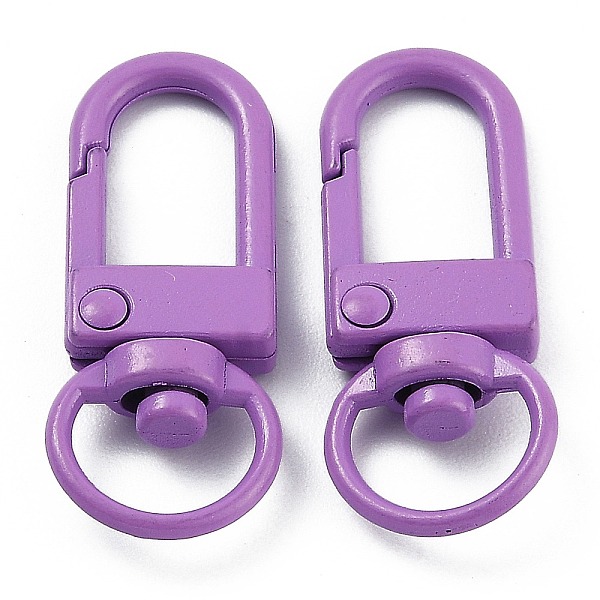 

PandaHall Zinc Alloy Baking Paint Swivel Snap Hooks Clasps, Dark Orchid, 33.5x13.5x5.5mm, Hole: 9mm Alloy