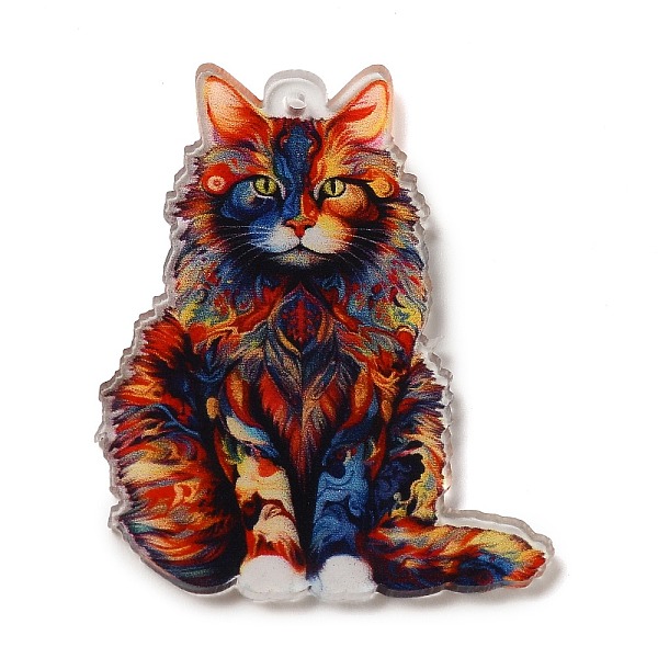 

PandaHall Acrylic Pendants, Animals, Cat Shape, 44x34.5x1.8mm, Hole: 1.5mm Acrylic Cat Shape