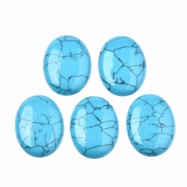 

PandaHall Synthetic Turquoise Cabochons, Oval, 40x30x6.5mm Synthetic Turquoise Oval